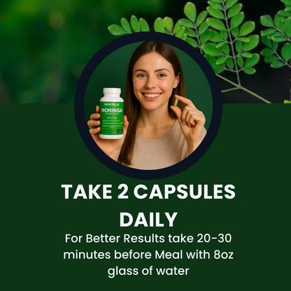 Moringa Pure Capsules | Organic Moringa Leaf Extract Supplement