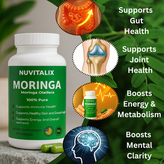 Moringa Pure Capsules | Organic Moringa Leaf Extract Supplement
