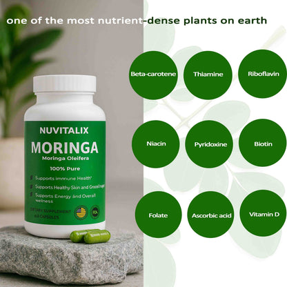 Moringa Pure Capsules | Organic Moringa Leaf Extract Supplement