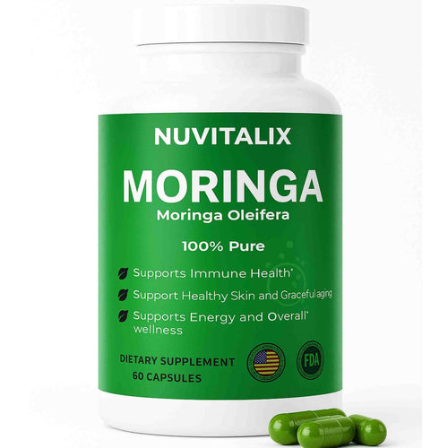 Moringa Pure Capsules | Organic Moringa Leaf Extract Supplement Pack of 2